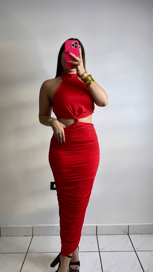 Red knot dress