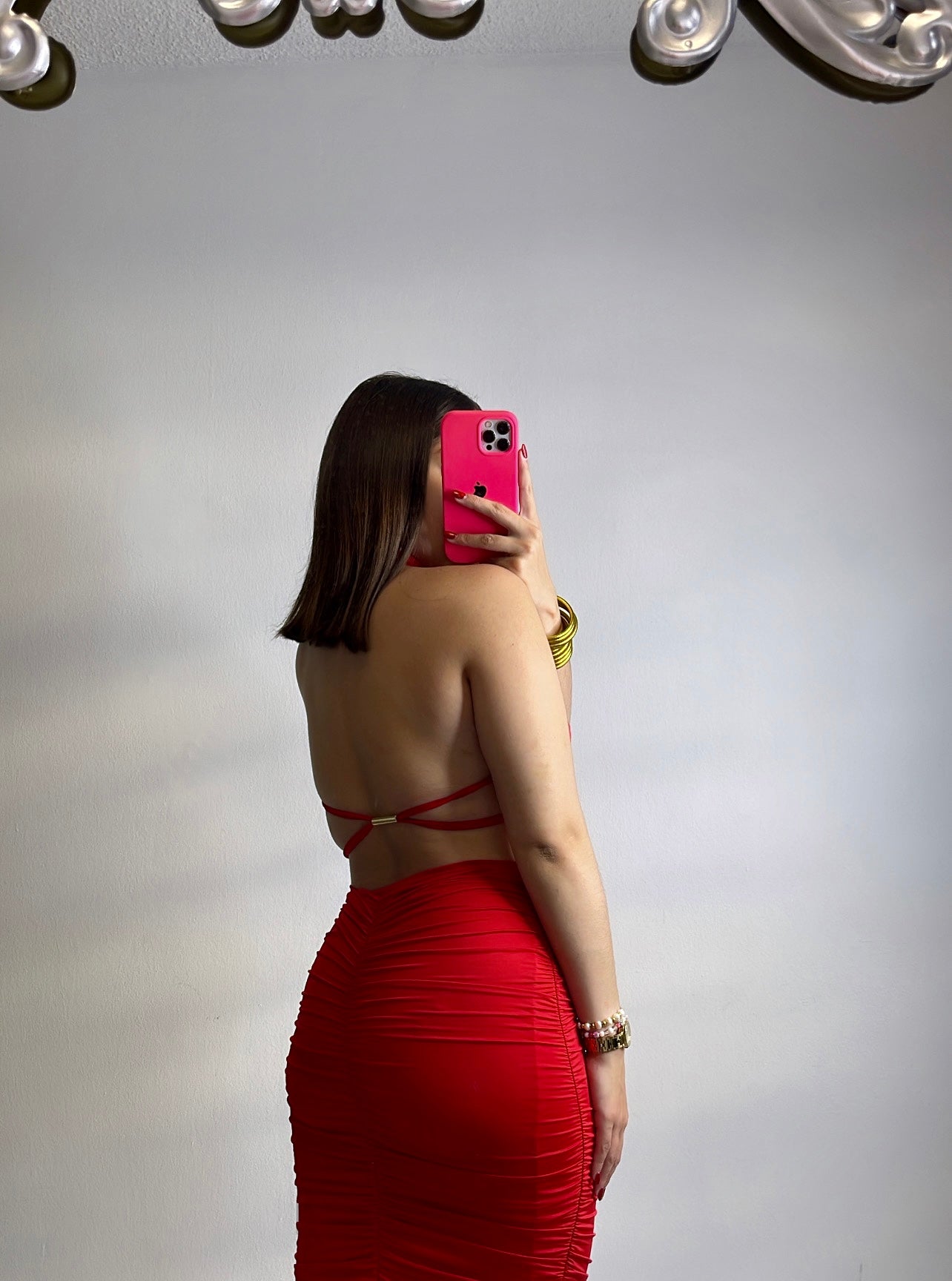 Red knot dress