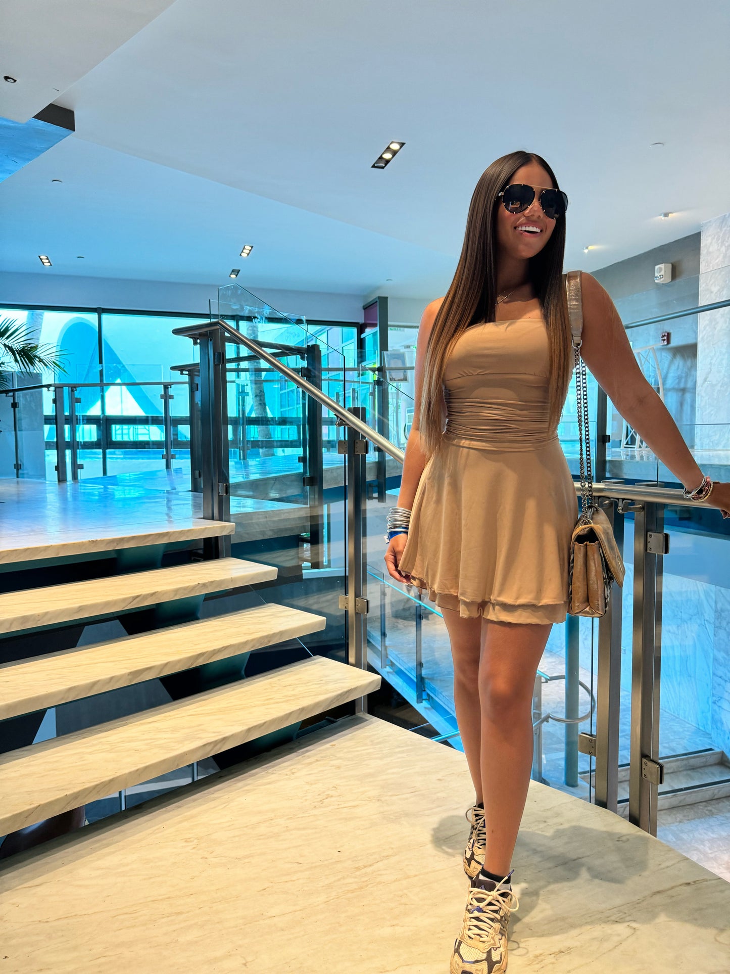 Beige Dress